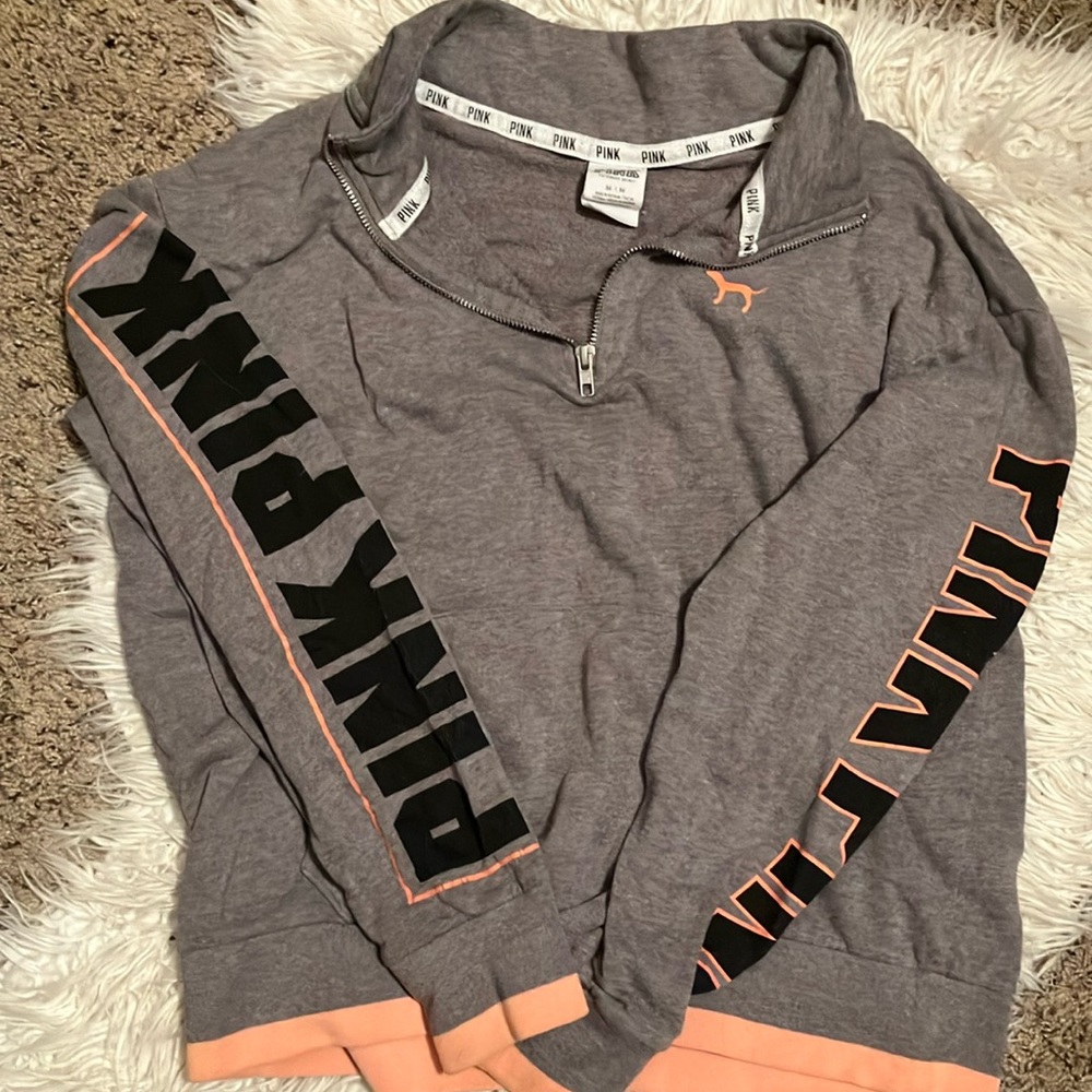 Pink quarter zip